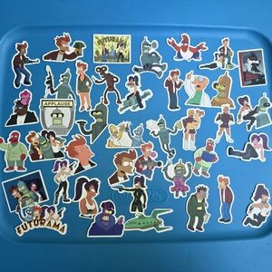 40 Futurama Water Bottle Sticker Bundle Lot